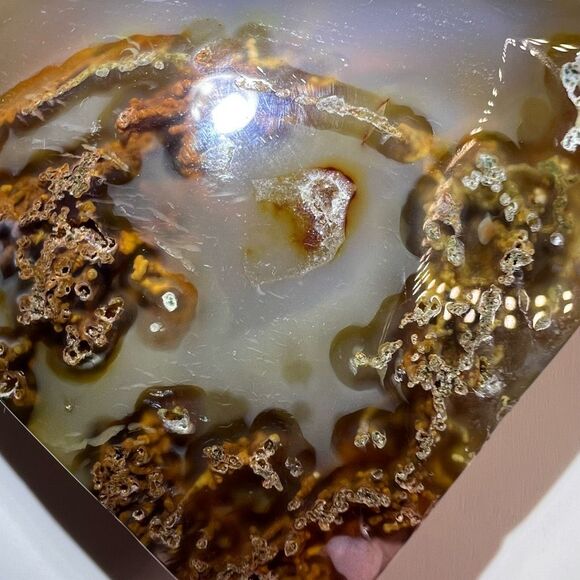 Moss‎ Agate Crystal Heart (#5) - Picture 7 of 14